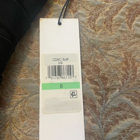 Calvin Klein Black Asymmetrical Ruched Sheath Dress - Picture 2 of 4